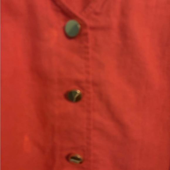 Stella & Dot Womens Double Take 2 Way Puff Sleeve XXL Coral Cardigan Linen Blend - Picture 4 of 11